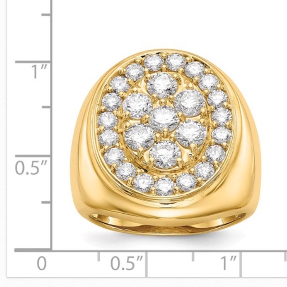14k Men’s Diamond Ring 2.94cts - Picture 5 of 6
